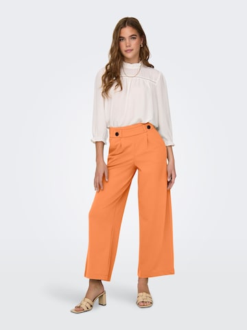 JDY Wide leg Pleat-Front Pants 'Geggo' in Orange