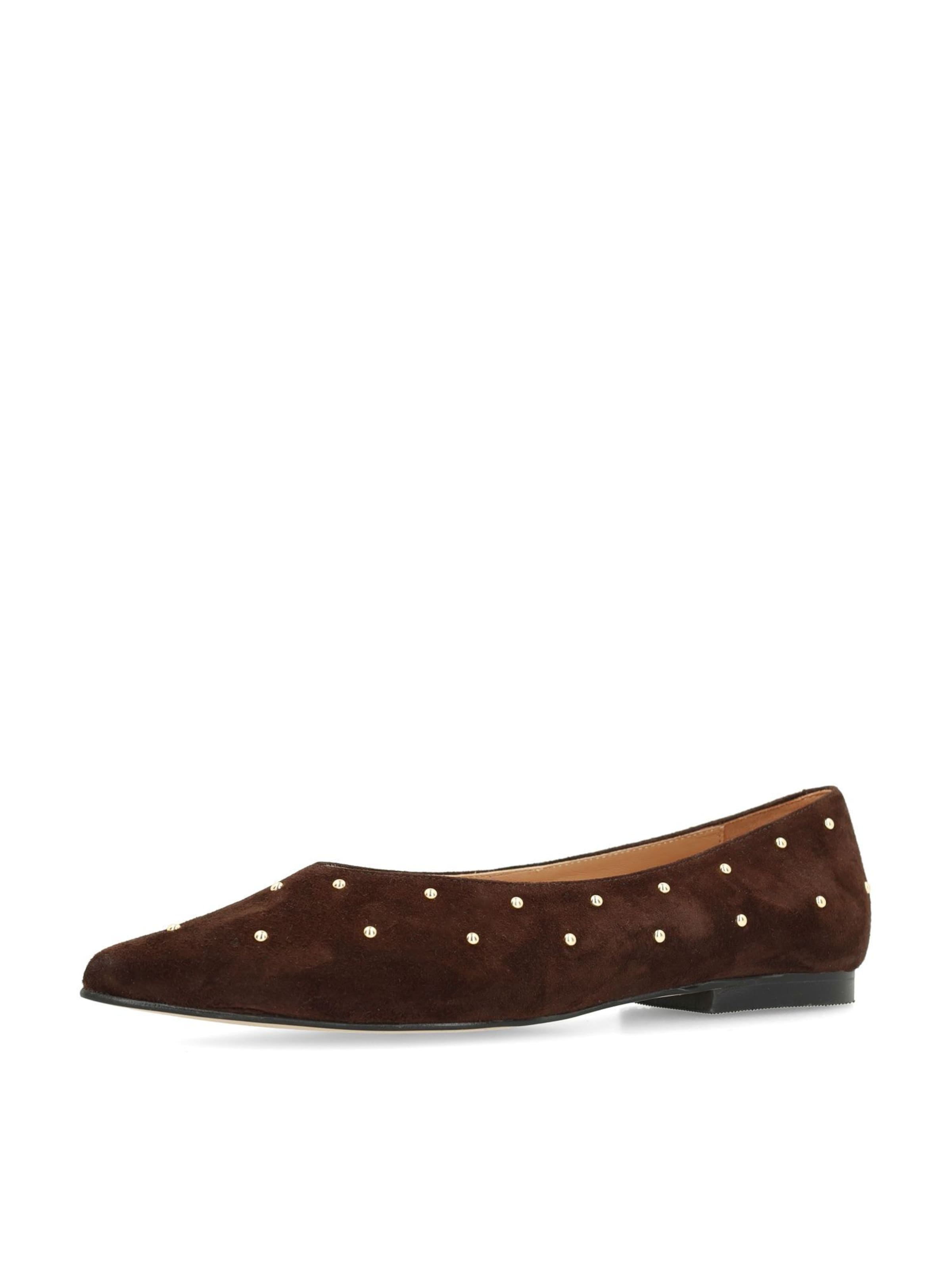 Ballerines MANFIELD en marron : devant