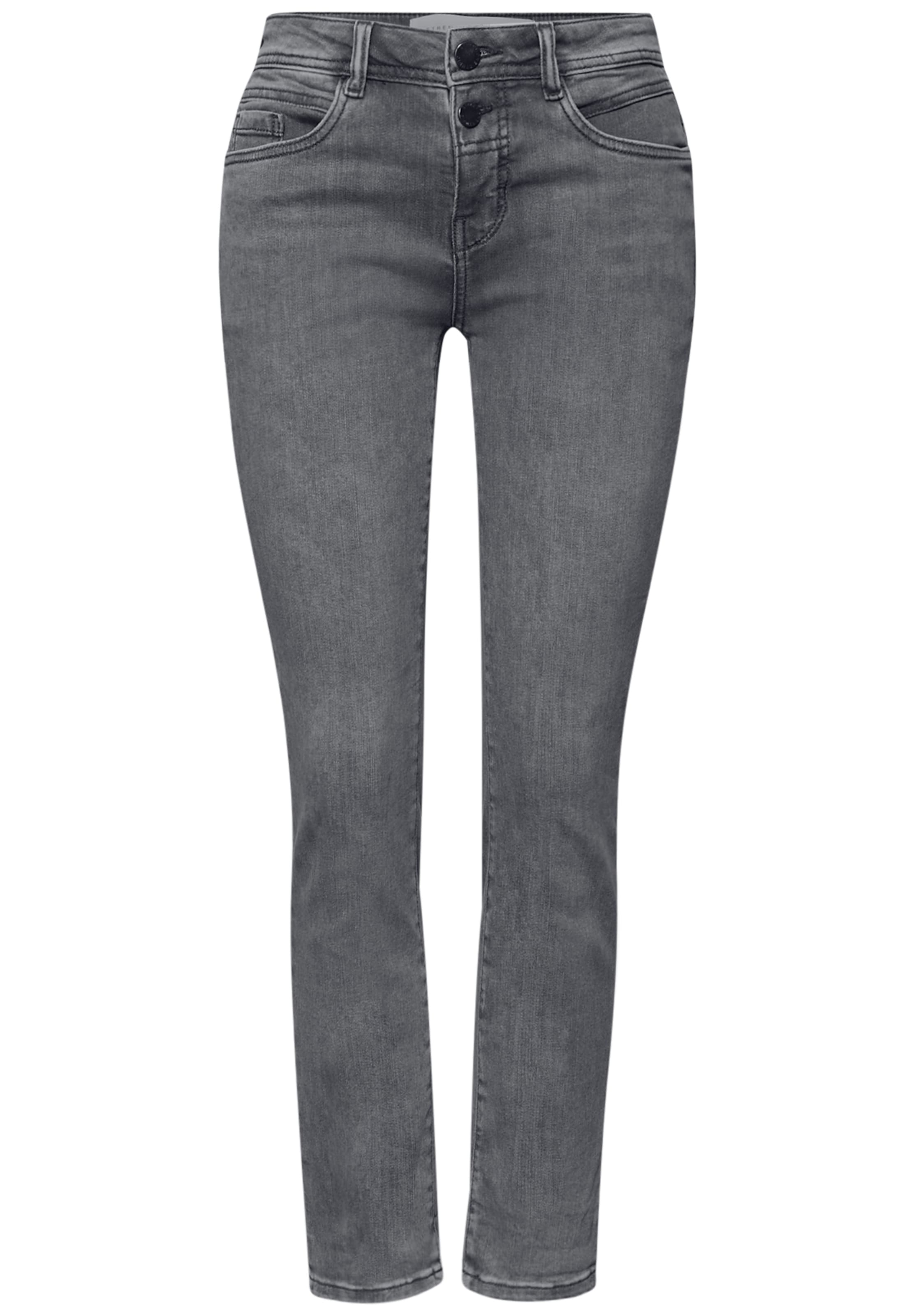 Street One Studio Tapered Jeans in Grau: Vorderseite
