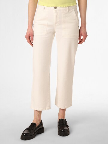 OPUS Regular Pants 'Melvin' in White: front