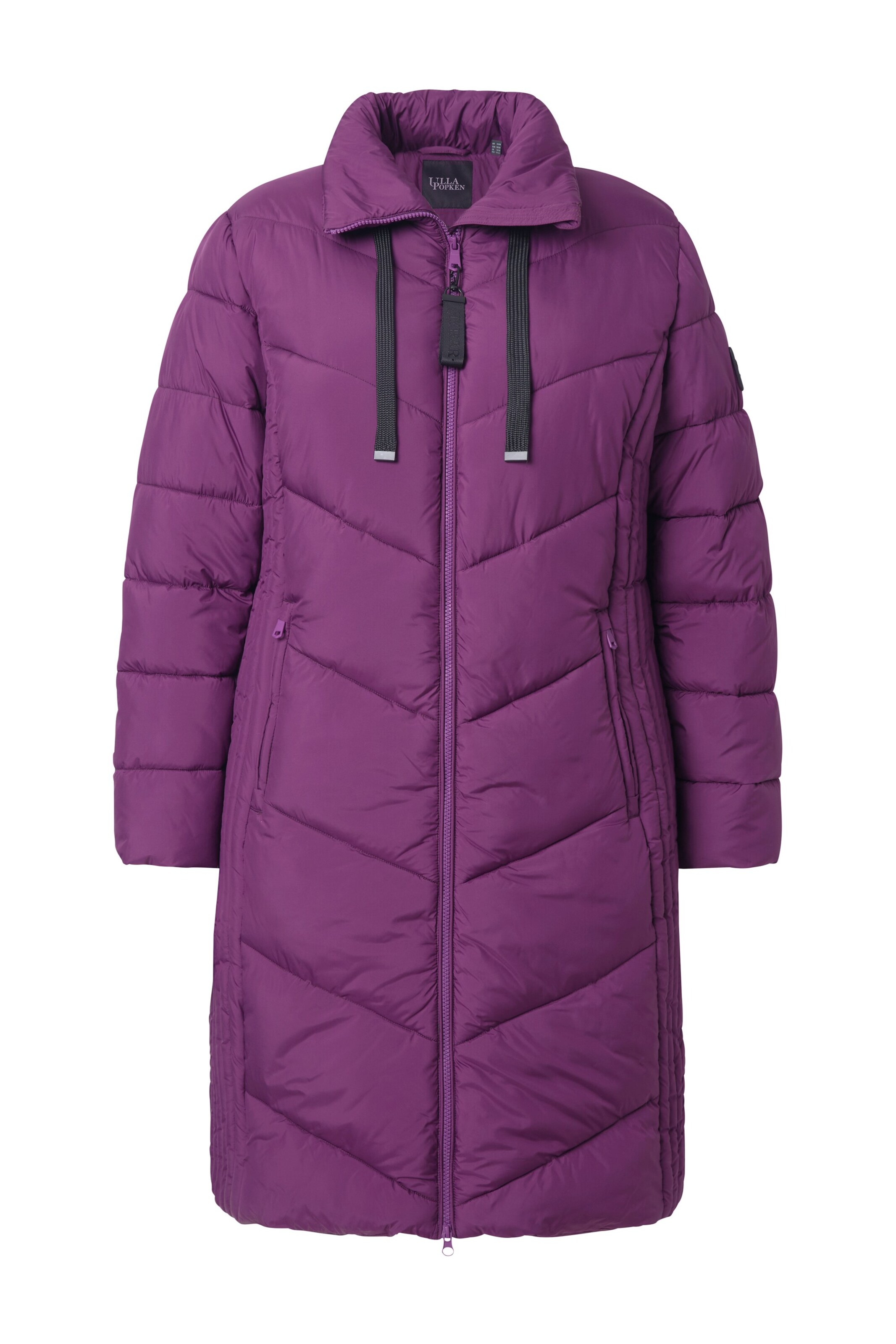 Ulla Popken Winterjas in Lila: voorkant