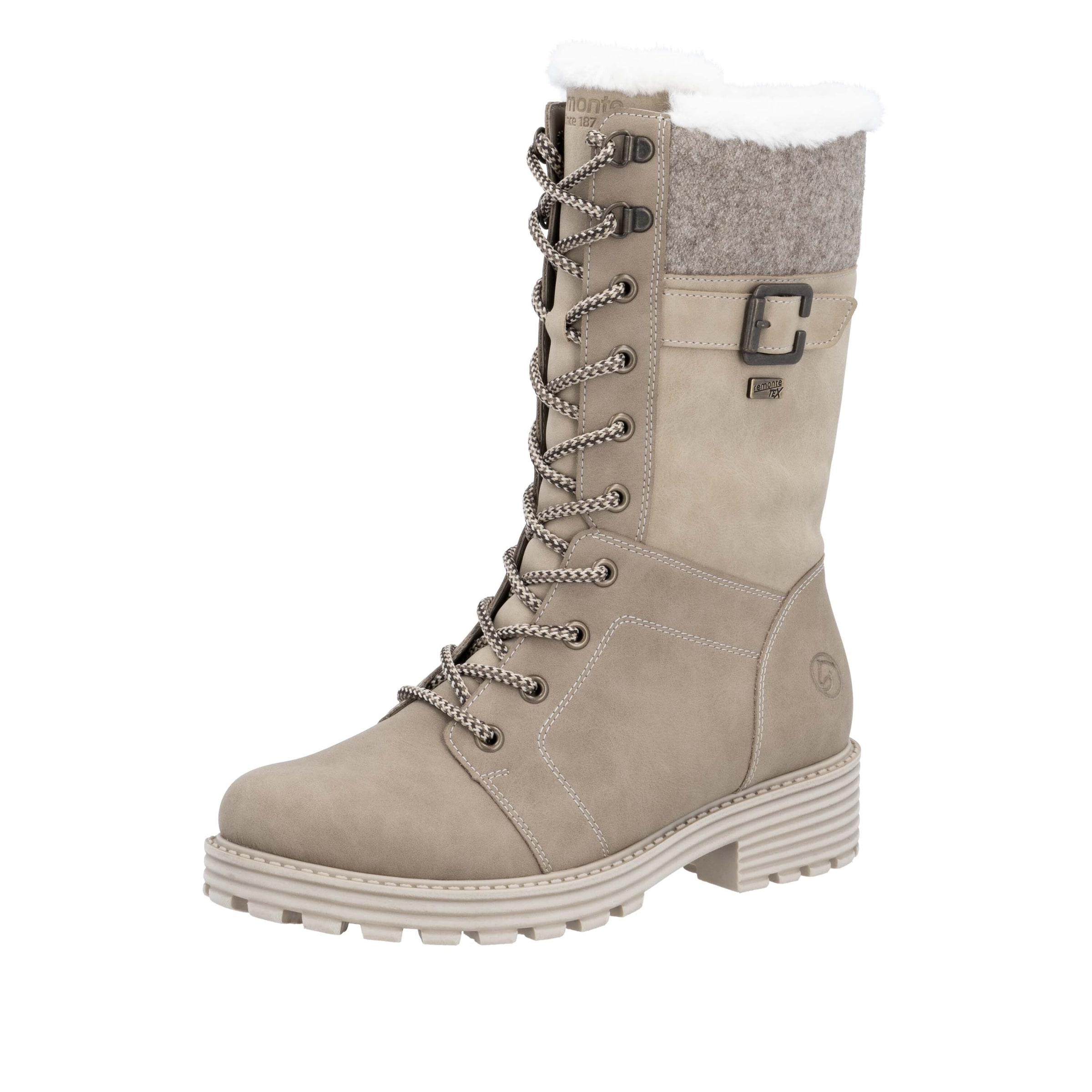 REMONTE Schnürstiefelette in Beige: Vorderseite