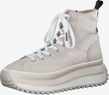 TAMARIS High-Top Sneakers in Beige: front