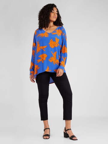 ONLY Carmakoma Blouse 'Cardagny Life' in Blauw