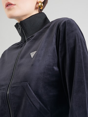 GUESS Zip-Up Hoodie 'COUTURE' in Black