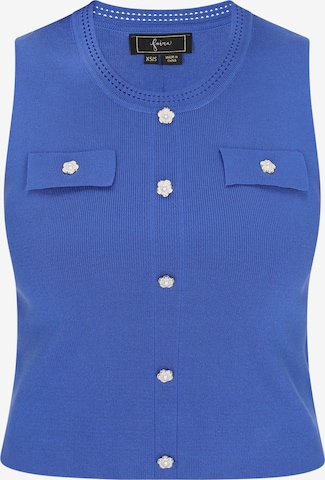 faina Плетен топ 'Fashion Look' в синьо: отпред