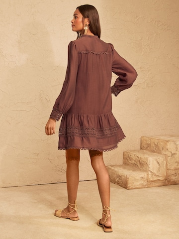 love & roses - Vestido en marrón