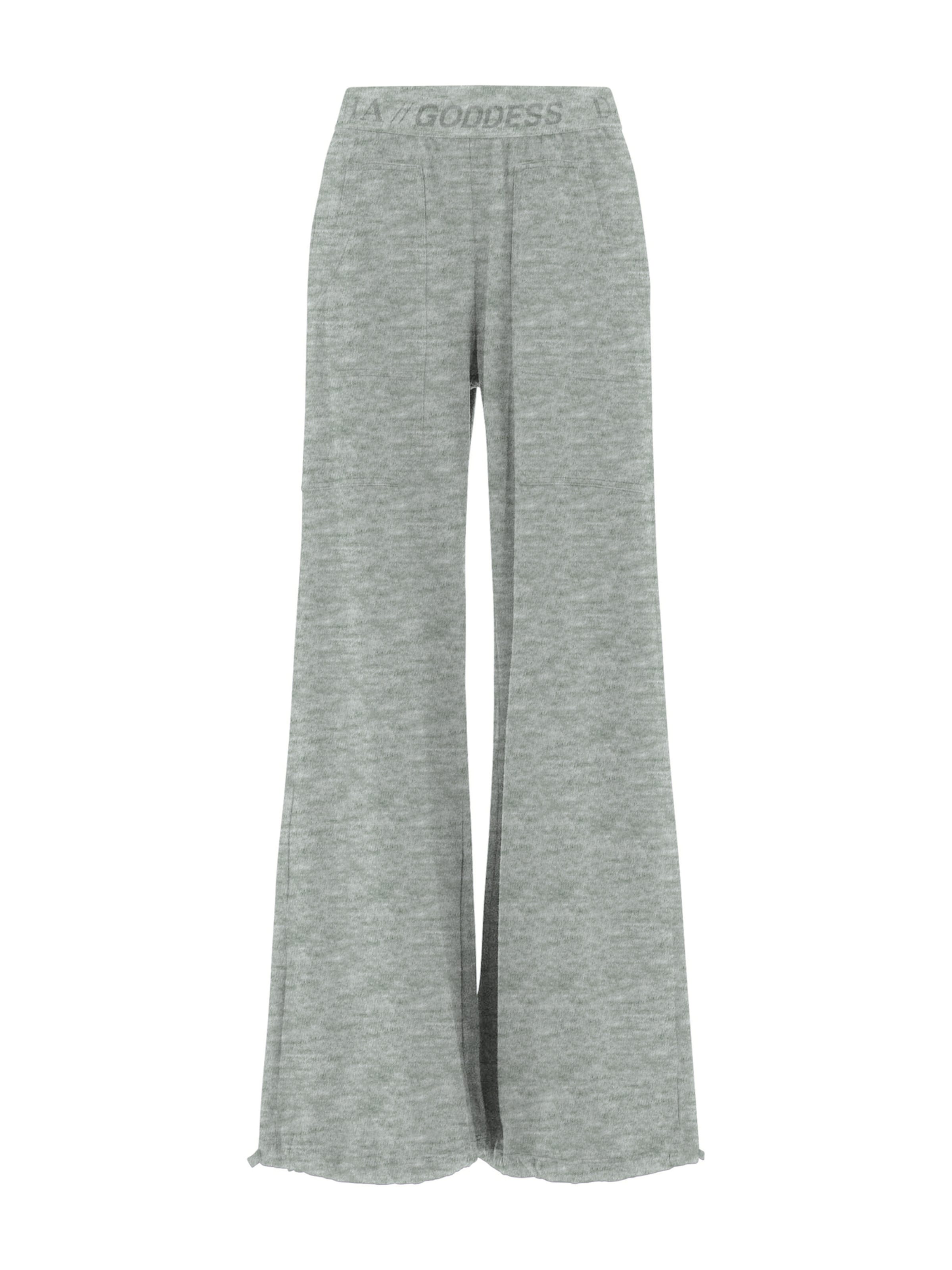 DEHA Wide leg Sportbroek in Grijs: voorkant