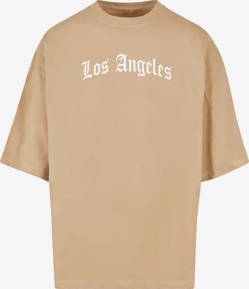 Mister Tee Paita 'Los Angeles' värissä beige: etupuoli