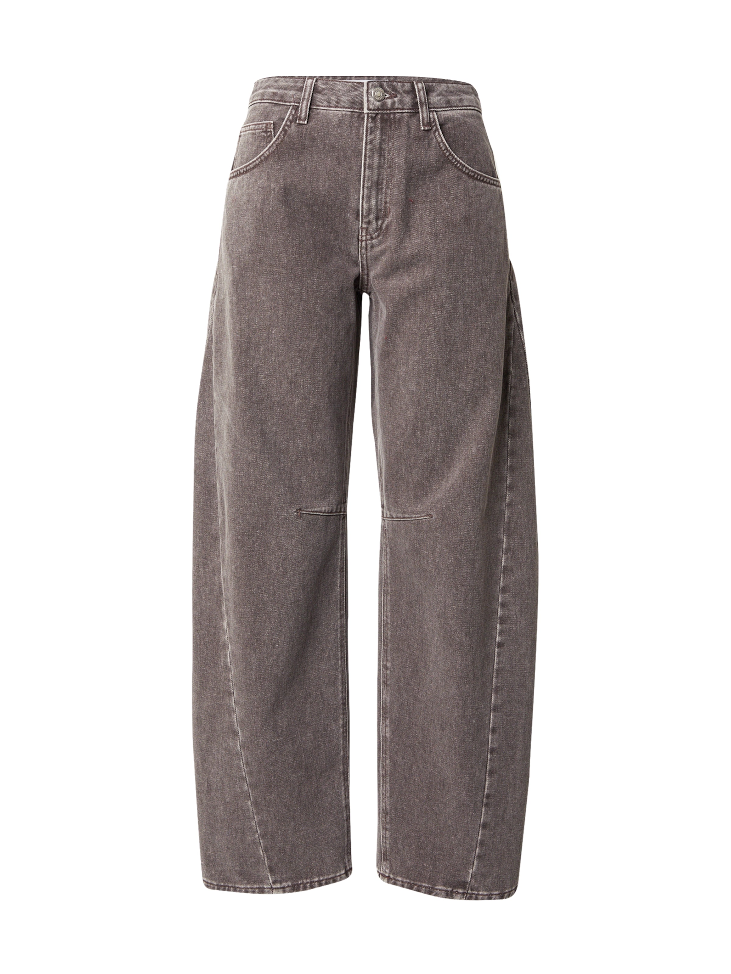 TOPSHOP Свободный крой Джинсы 'BRIT' в Коричневый: спереди