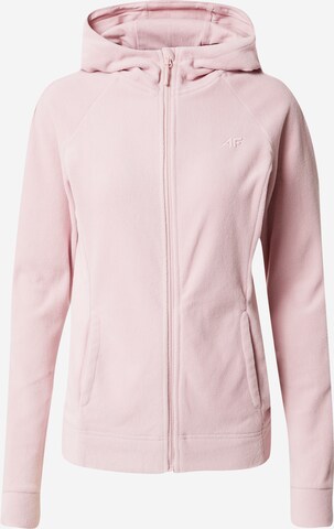 4F Functionele fleece jas 'F050' in Roze: voorkant