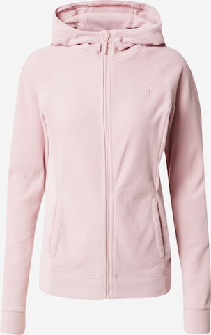 4F Athletic Fleece Jacket 'F050' in Pink: front