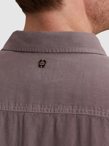 PME Legend Regular fit Skjorta 'Shirt in cotton/linen with garment-dye wash' i lila