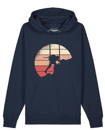 Felpa ' Mountain Climbing ' di Watapparel in blu: frontale