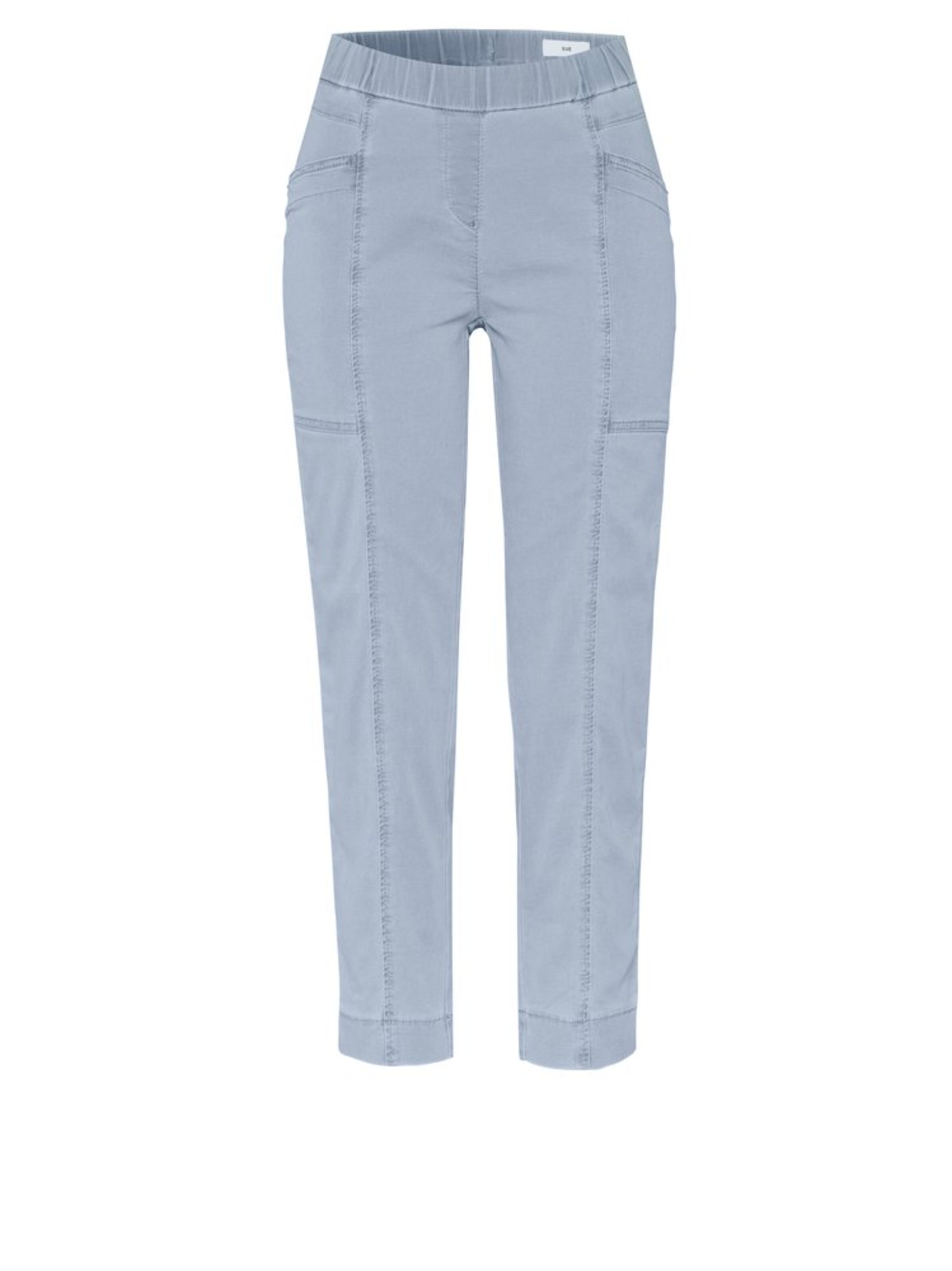 TONI Pleat-Front Pants in Blue: front