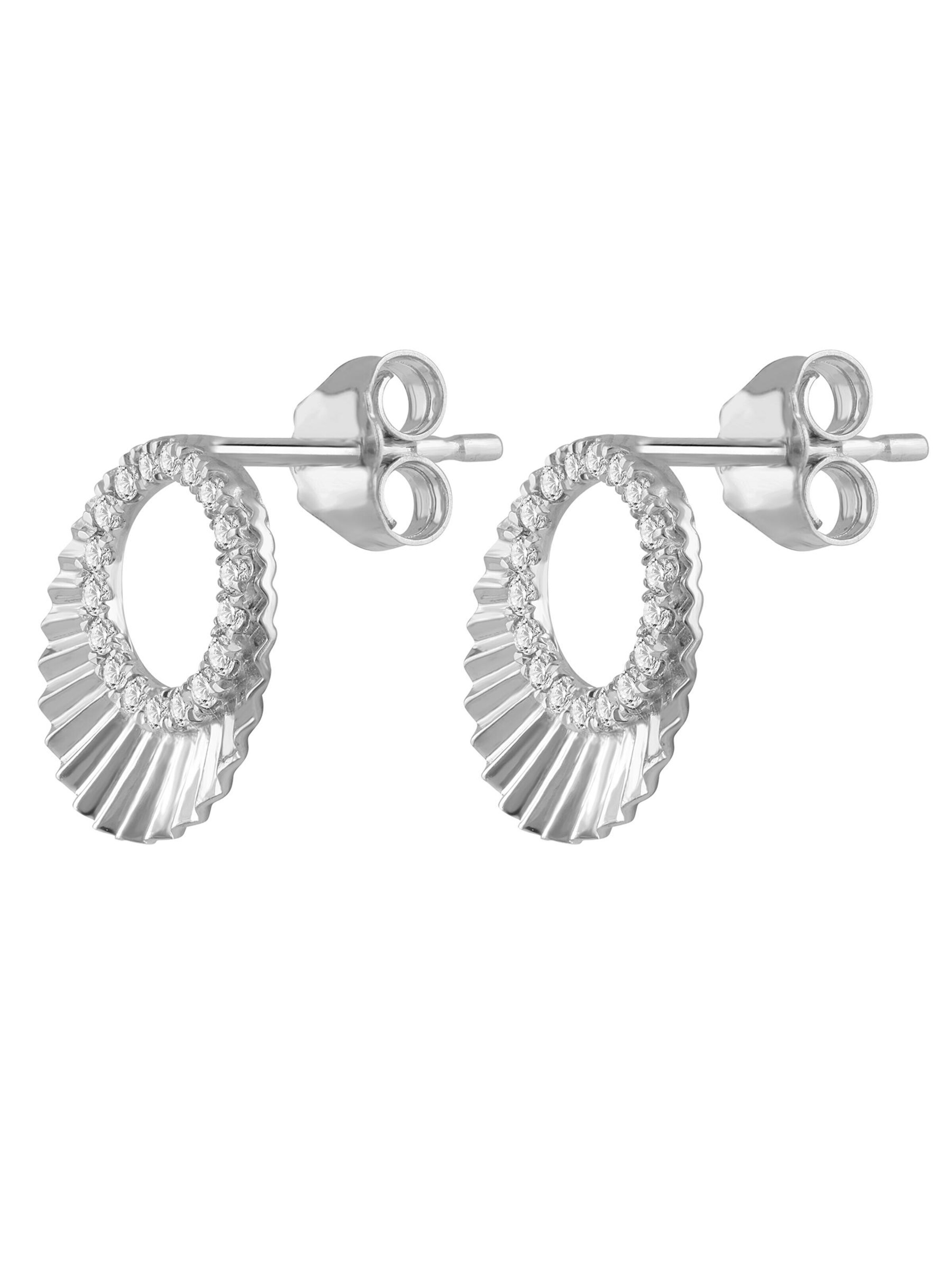 Orecchini 'Ohrringe aus 375 Weißgold mit Diamant' di Diamant Exquis in argento