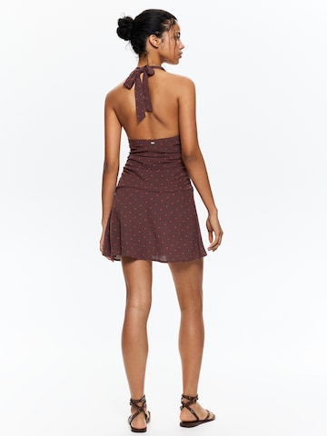 Pull&Bear Poletna obleka | rjava barva