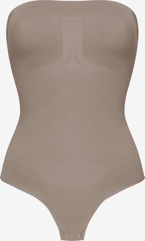 cfab Shapingbody 'Trägerloser Bodysuit Sculpting Shapewear mit String' i grå: framsida