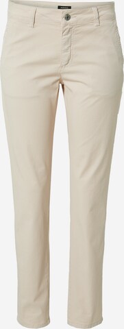 Coupe slim Pantalon MORE & MORE en beige : devant