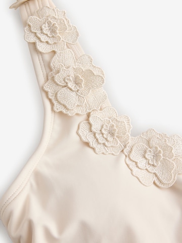 Mint Velvet - Fato de banho modelador em bege
