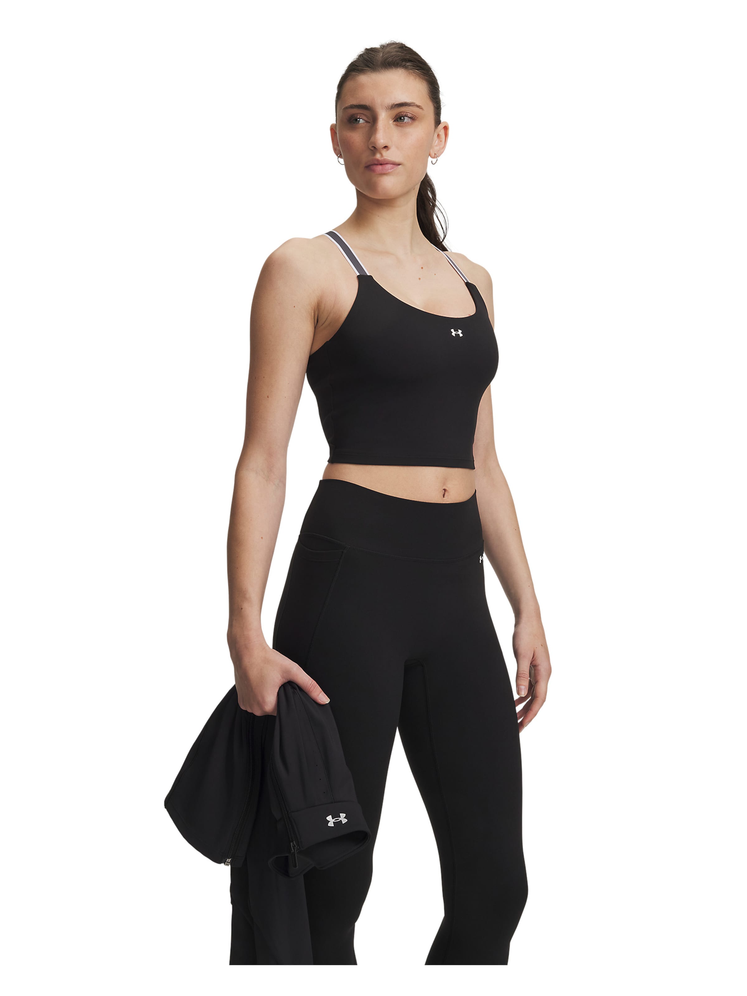 UNDER ARMOUR Sporttop 'Motion' in Zwart: voorkant