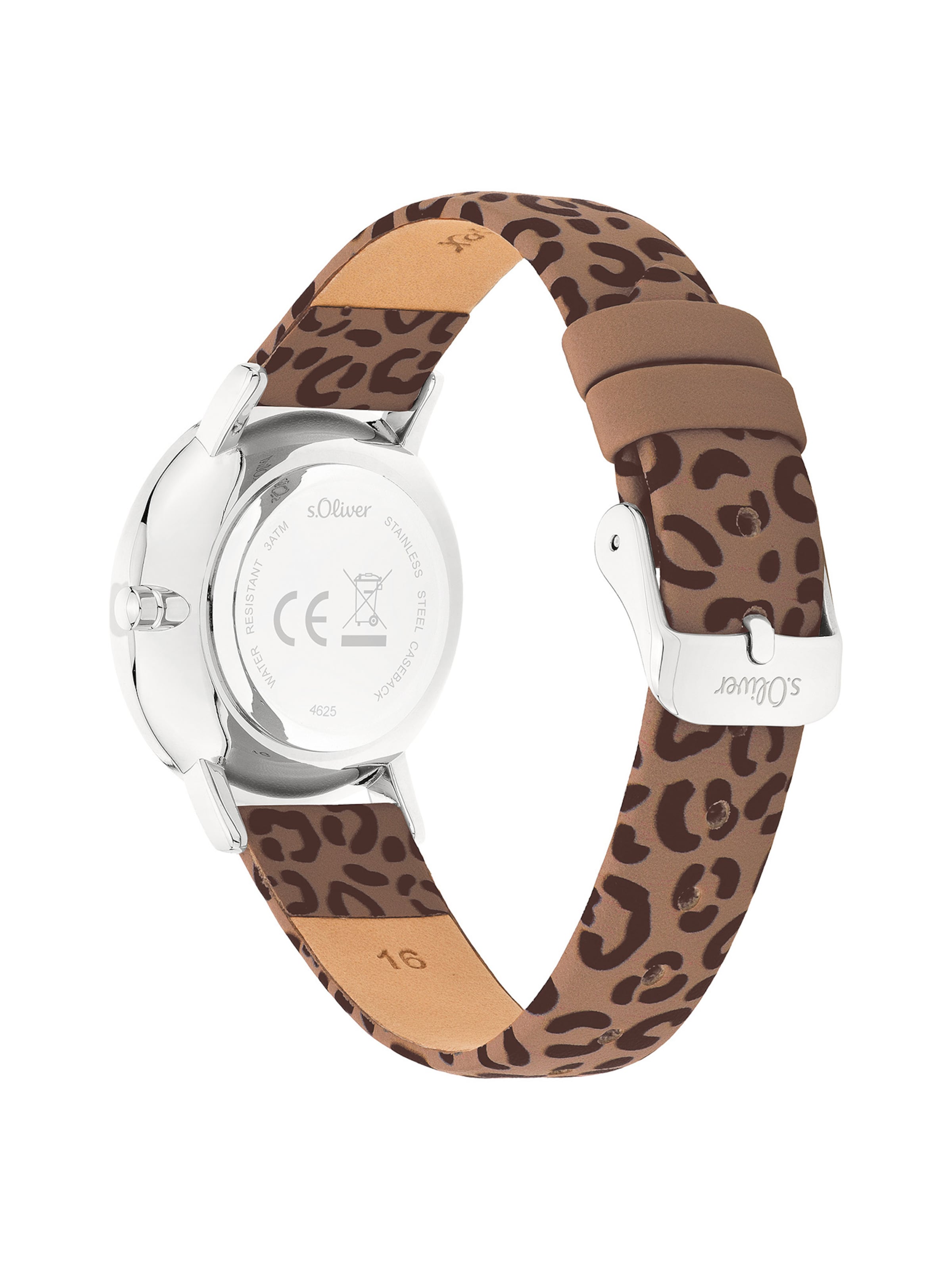s.Oliver Analog Watch in Brown