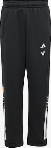 ADIDAS SPORTSWEAR Regular Sportbroek 'Minecraft' in Zwart: voorkant