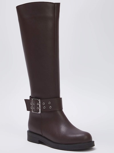 Trendyol Bottes en brun foncé, Vue avec produit