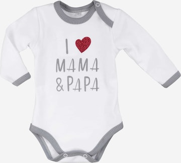 Baby Sweets Body ' I love Mama & Papa ' in Weiß: predná strana