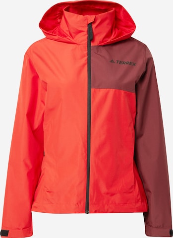 ADIDAS TERREX Outdoor Jacket 'Multi Primegreen' in Red: front