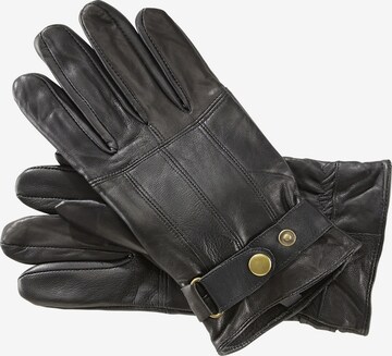 Charles Colby Full Finger Gloves ' Lord Corey ' in Black: front