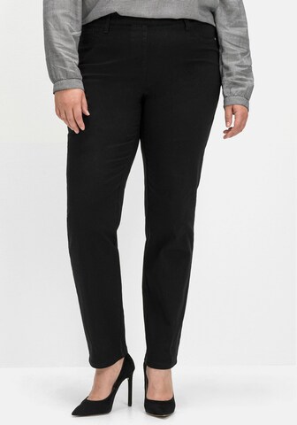 SHEEGO Slim fit Pants in Black: front