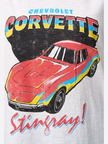 Recovered T-Shirt 'Corvette Stingray' in Beige