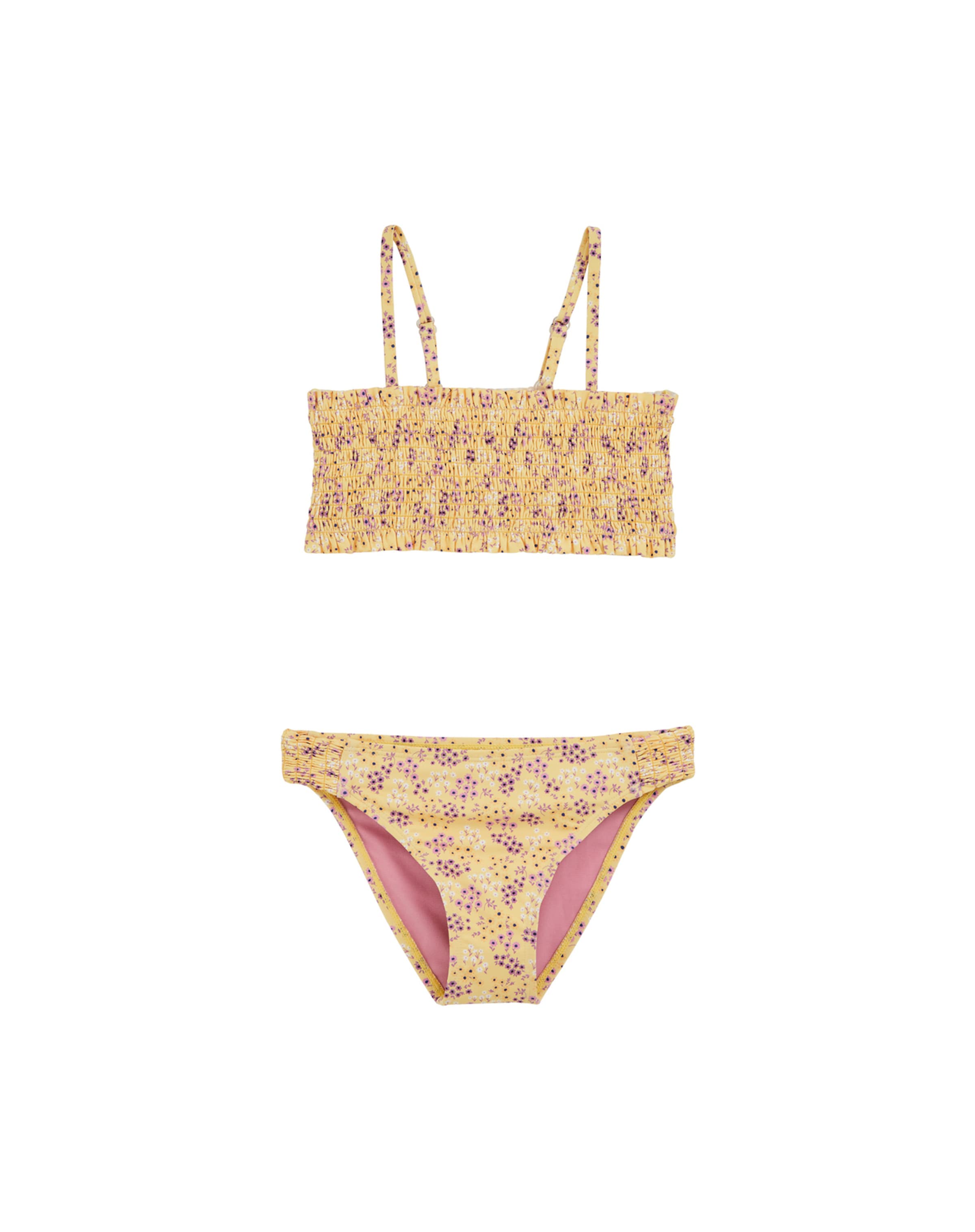 WE Fashion Bustier Bikini in Geel: voorkant