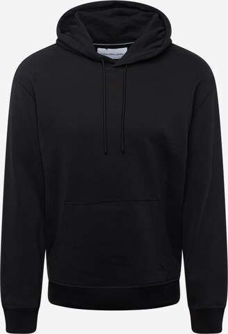 Calvin Klein Jeans Sweatshirt in Zwart: voorkant