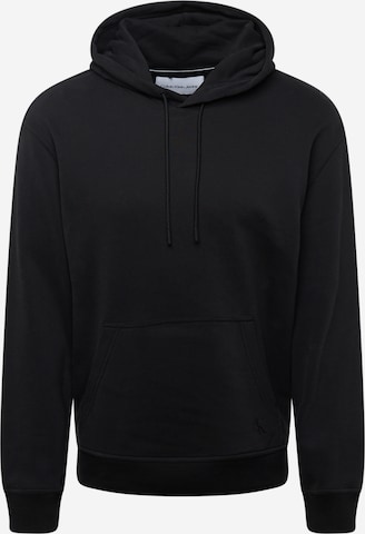 Sweat-shirt Calvin Klein Jeans en noir : devant