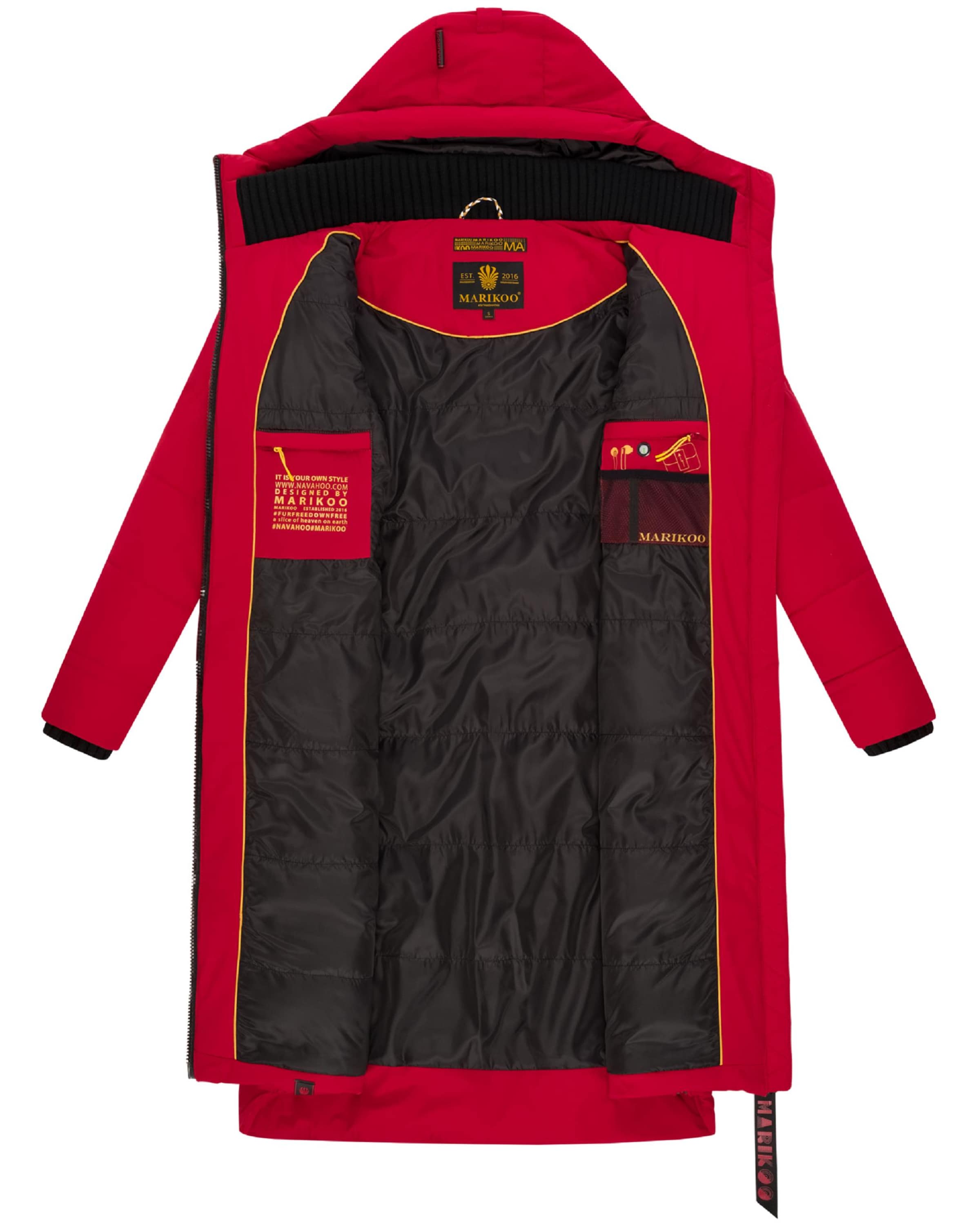 MARIKOO Wintermantel 'Benikoo' in Rot