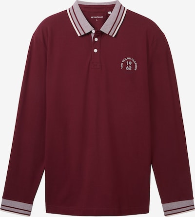 TOM TAILOR Shirt in de kleur Wijnrood / Wit, Productweergave