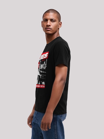 F4NT4STIC Shirt 'Guns N' Roses Lies City Rock Music' in Black