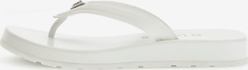 GUESS T-Bar Sandals 'Candry' in White: front