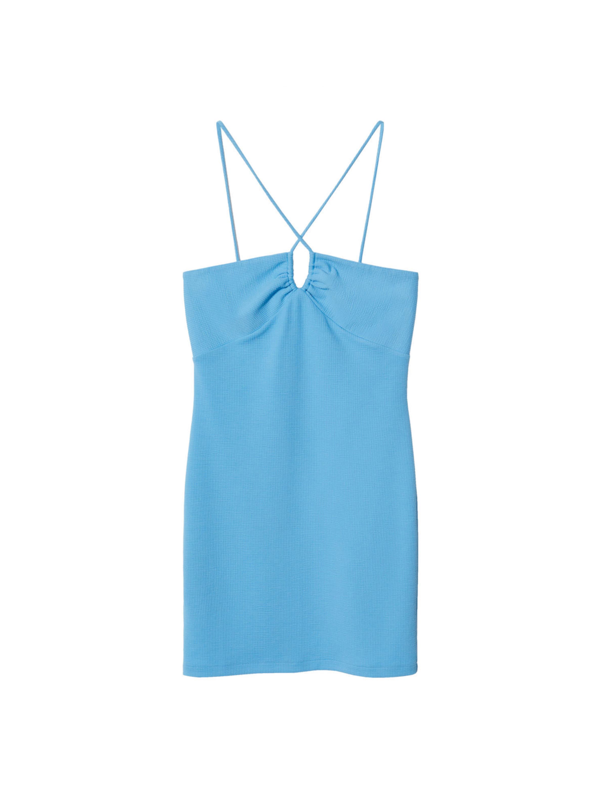 MANGO Jurk 'Nuvers' in Blauw: voorkant