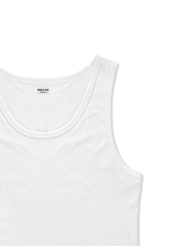 Maxte Undershirt 'BASIC MAX Ärmelloses Trägerhemd 5er Pack' in White