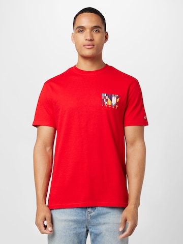 Tommy Jeans T-Shirt in Rot: Vorderseite