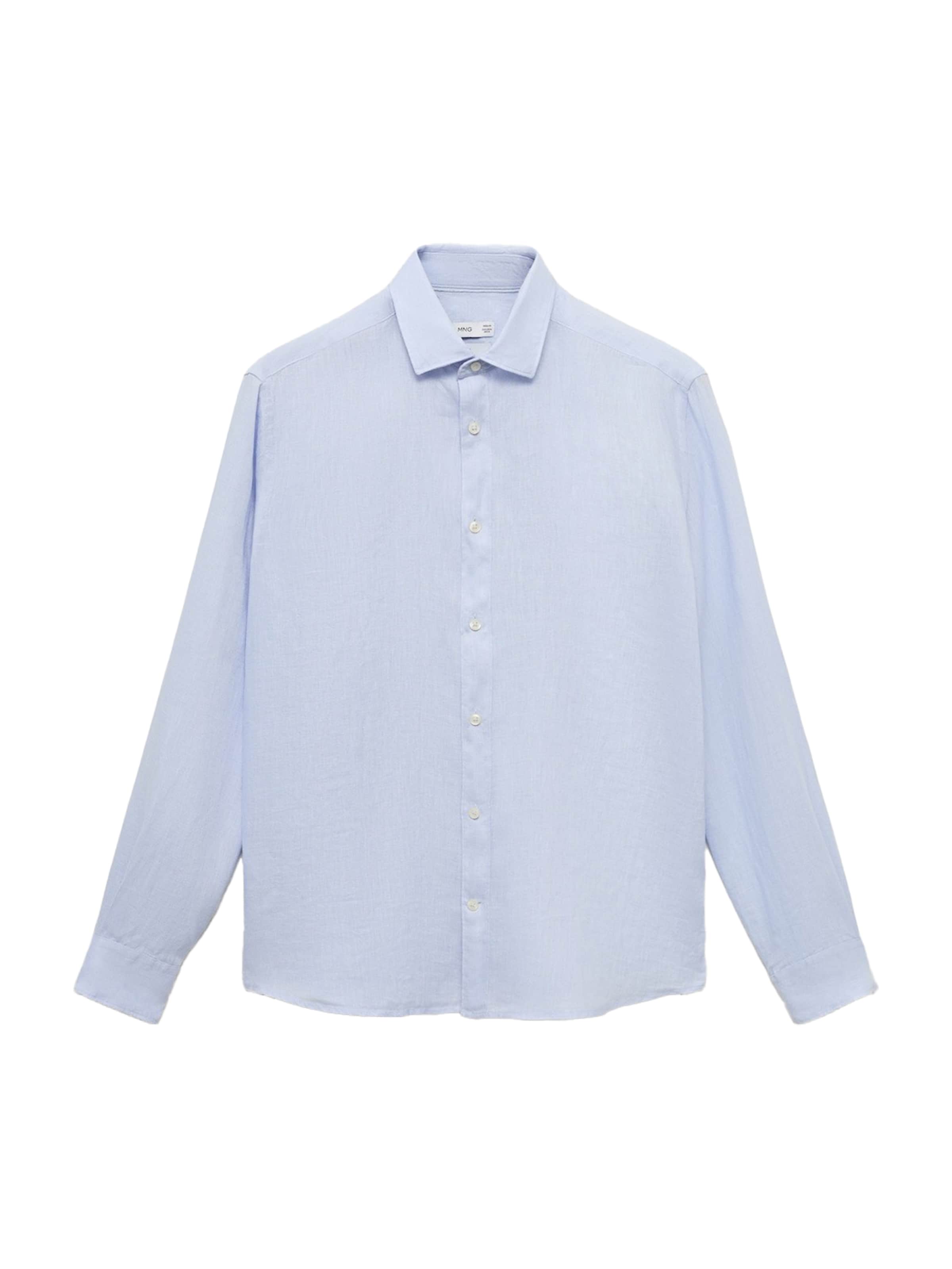 MANGO MAN Regularny krój Koszula 'PARROT' w kolorze niebieski: przód