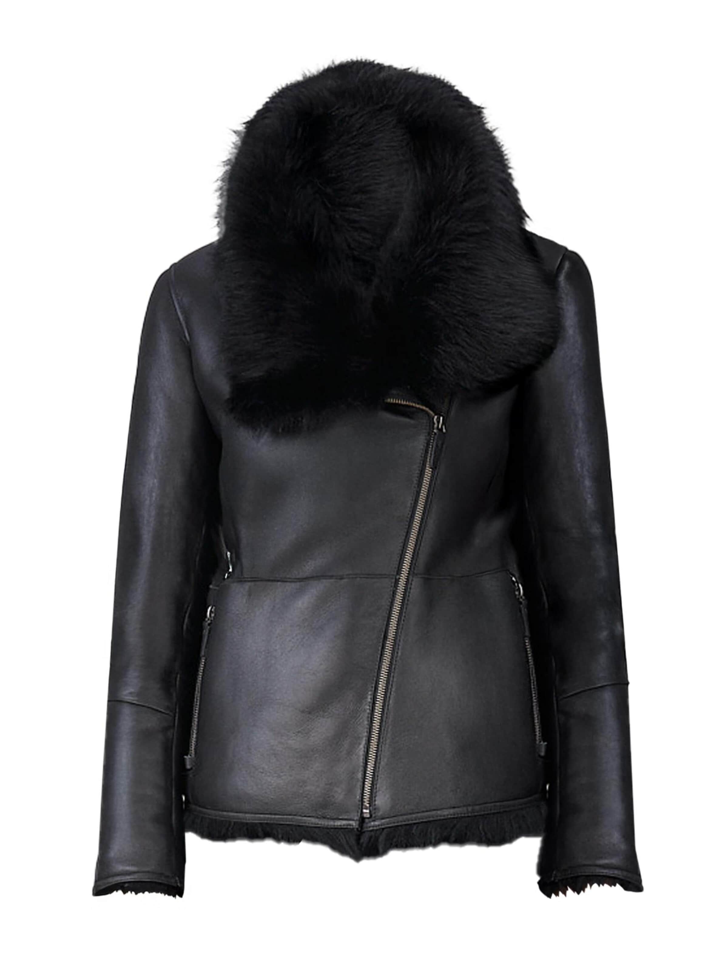VESPUCCI BY VSP Winter Jacket 'Cyrine' in Black: front