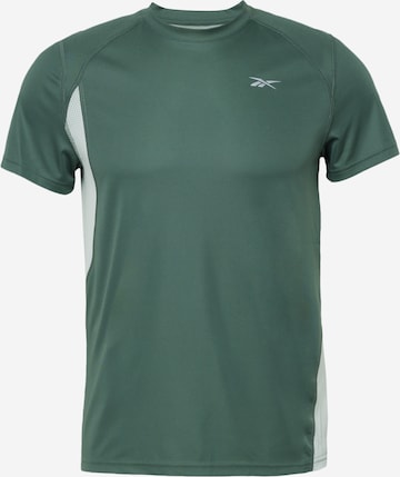 Reebok Funkční tričko – zelená: přední strana