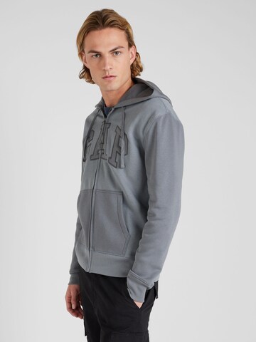 GAP Sweat jacket 'HERITAGE' in Grey: front