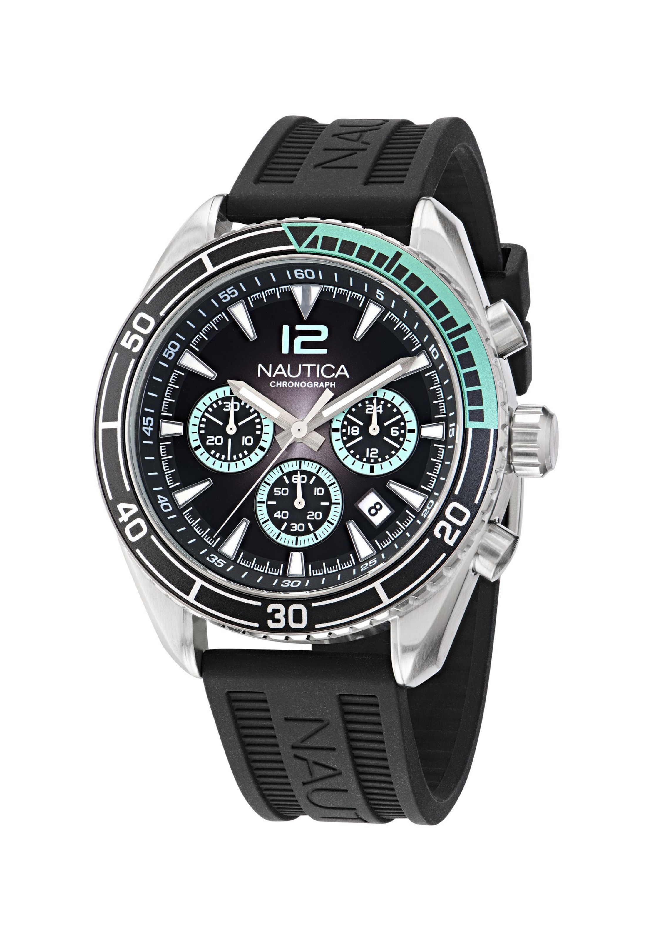 NAUTICA Analoguhr 'KEY BISCANE' in Schwarz: Vorderseite