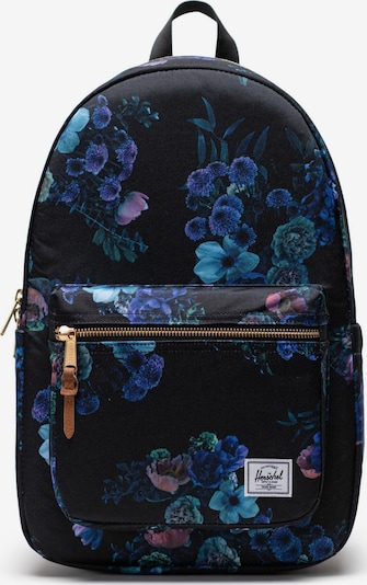 Herschel Sac à dos 'Settlement' en bleu / violet / noir / blanc, Vue avec produit