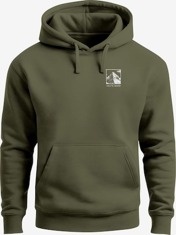 Neverless Sweatshirt 'viva la monte' in Green: front